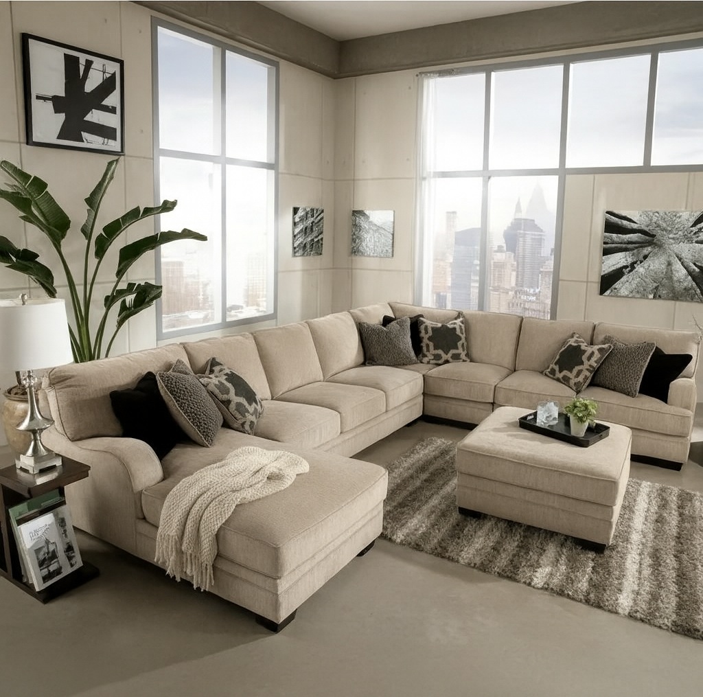 Sillon sofa esquinero supremo 3.50 x 2.90 x 1.60 en U moderno living en L | pana lino o cuerina cuero talampaya