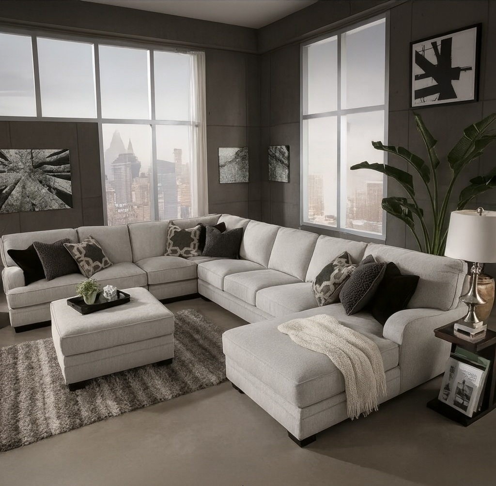 Sillon sofa esquinero supremo 3.50 x 2.90 x 1.60 en U moderno living en L | pana lino o cuerina cuero talampaya