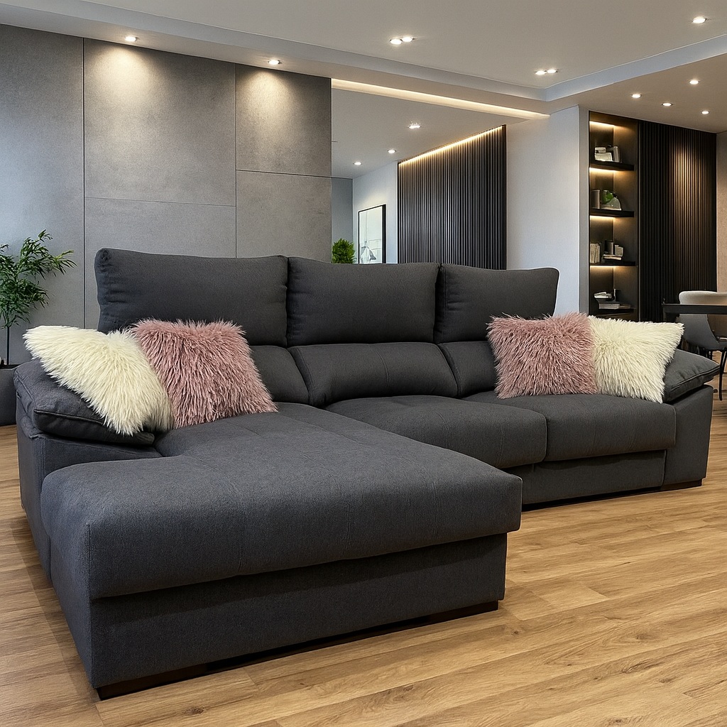 Sillon sofa esquinero AZTECA 2.60 x 1.60 moderno living en L