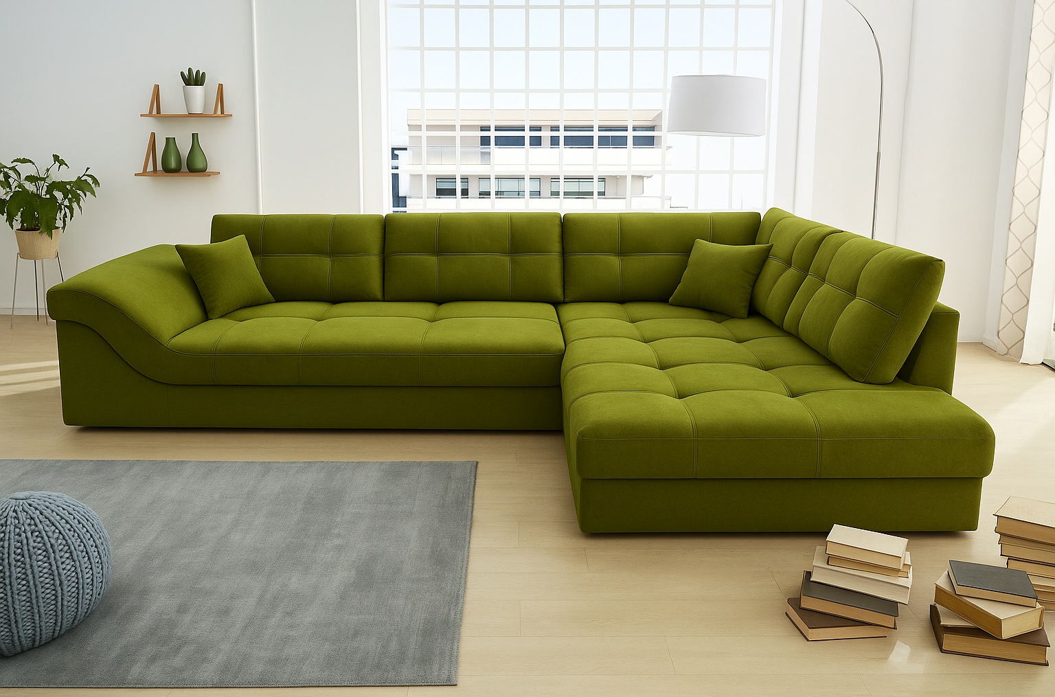Sillon sofa esquinero ECLIPSE 3.00 x 1.90 moderno living en L