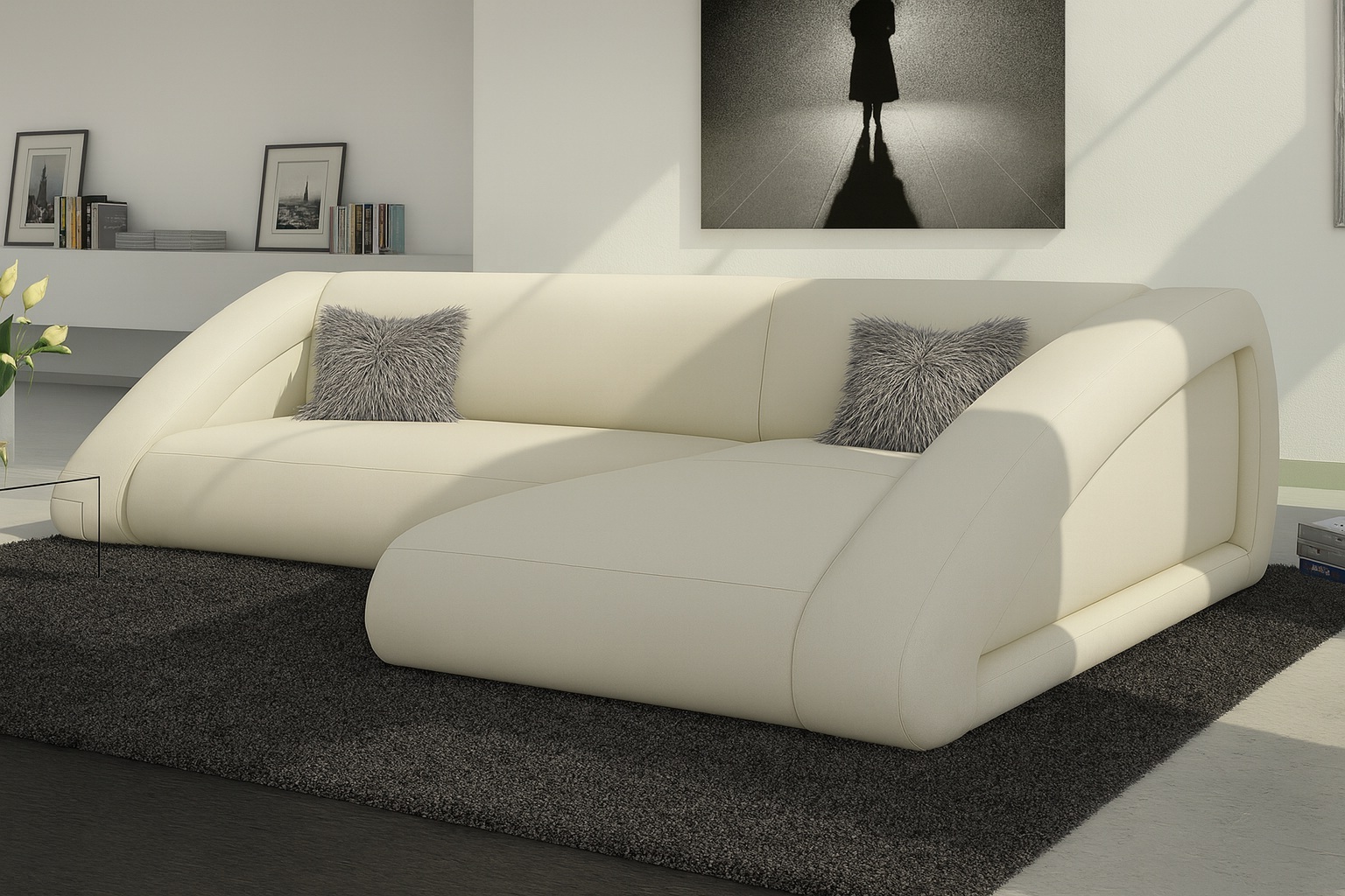 Sillon sofa esquinero ESPACIAL 2.50 x 1.60 moderno living en L antidesgarro 3 cuerpos