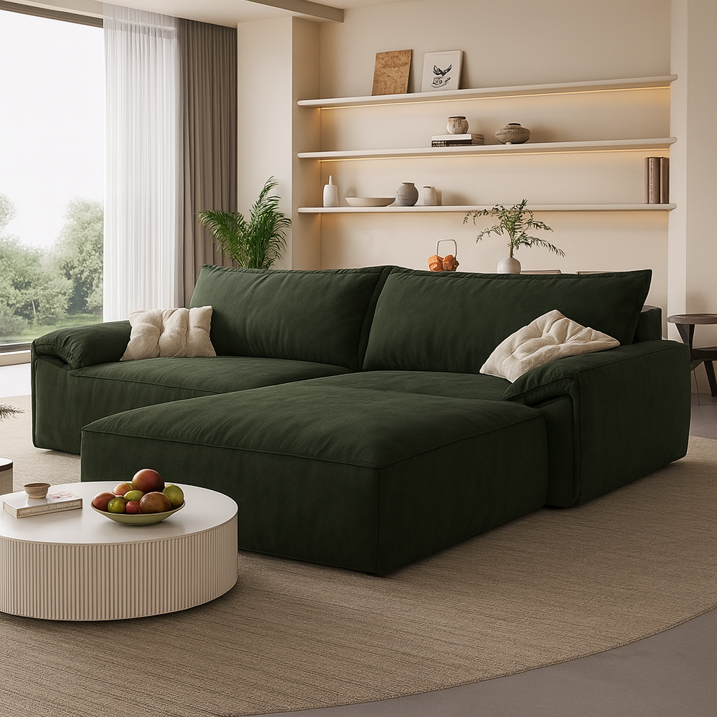 Sillon sofa esquinero AFRICA 2.20 x 1.80 moderno living en L antidesgarro 2 cuerpos