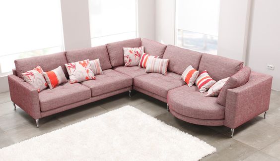 Sillon sofa esquinero NIZAN 2.60 x 2.40 moderno living en L antidesgarro