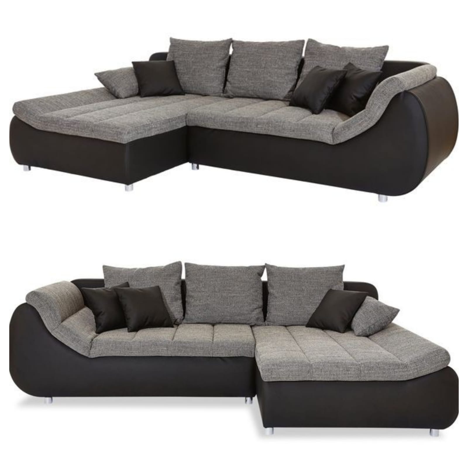 Sillon sofa esquinero RUBI 2.40 x 1.60 moderno living en L antidesgarro 3 cuerpos