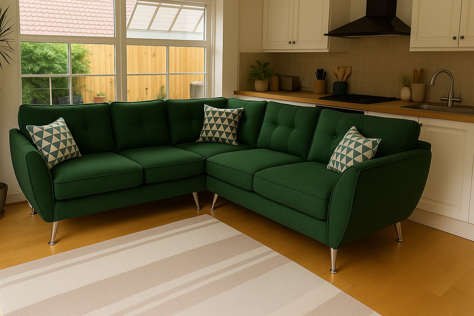 Sillon sofa esquinero vintage GRIEGO 2.30 x 2.30 moderno living en L antidesgarro