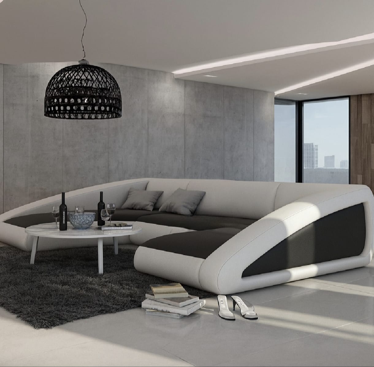 Sillon sofa esquinero ESPACIAL 3.20 x 1.60 x 1.60 en U moderno living en L | pana lino o cuerina cuero talampaya