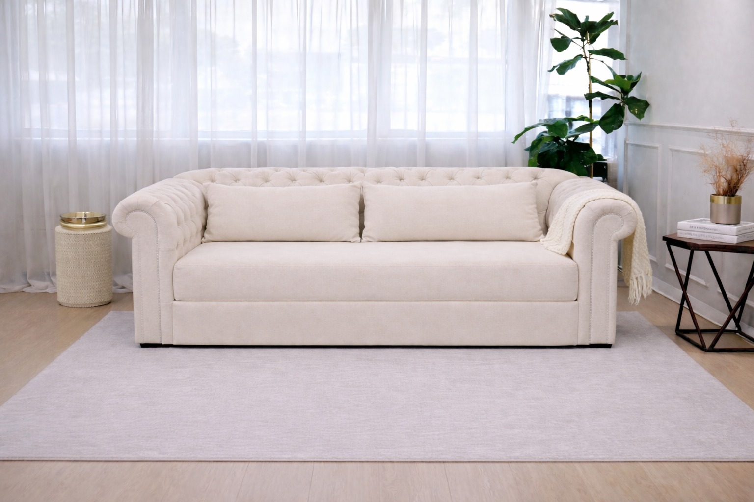 Sofa sillon cama chesterfield LIBRO 1.90 x 1.20 + cama 1.40 x 1.90 | dos plazas 2 cuerpos