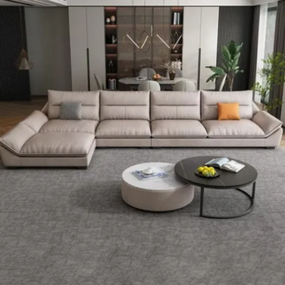 Sillon sofa esquinero DESCANSO 3.30 x 1.60 moderno living en L antidesgarro 4 cuerpos