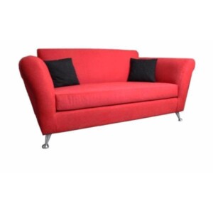 Sillon sofa brazo curvo 2 cuerpos 1.60 x 80 moderno rojo