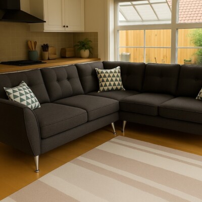 Sillon sofa esquinero vintage GRIEGO 2.30 x 2.30 moderno living en L antidesgarro