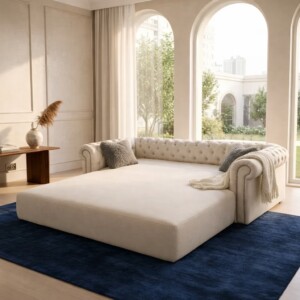 Sofa sillon cama chesterfield LIBRO 1.90 x 1.20 + cama 1.40 x 1.90 | dos plazas 2 cuerpos